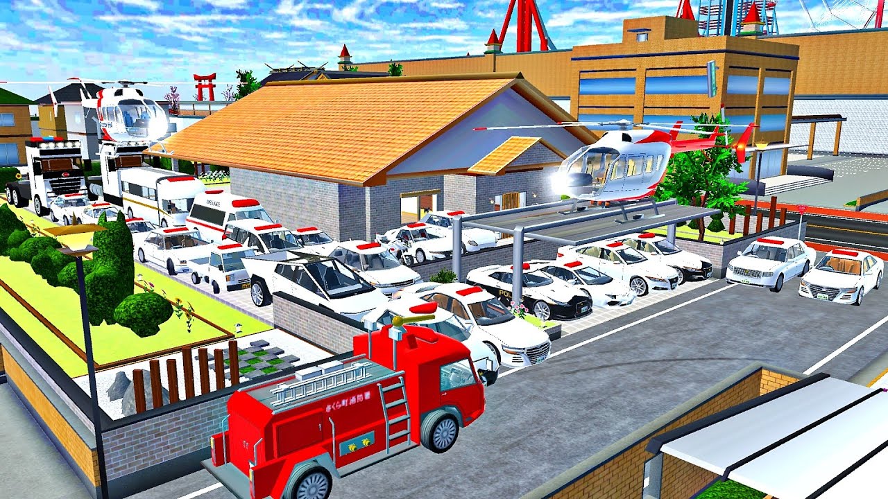 Collection All Police Cars, Police Truck, Police Bike & Ambulance At Girl Home 🚓🚑🏍️🚒 - Sakura 🥶👮