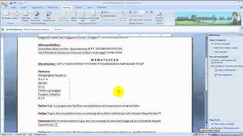 YouTube   Mail Marge Word 2007 from Excel 2007 Data Base