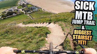 SHREDDING A SICK MTB DIRT JUMP TRAIL AND THE BIGGEST STAIR SET YET! - ROAD TRIP EP2