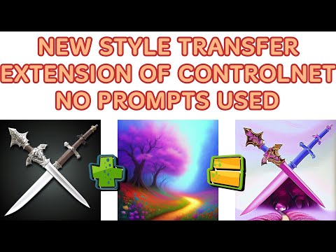 New Style Transfer Extension, ControlNet of Automatic1111 Stable Diffusion T2I-Adapter Color Control