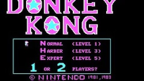 Donkey Kong MS DOS, PC Booter, IBM (1983) Atarisoft Full Walkthrough No Commentary