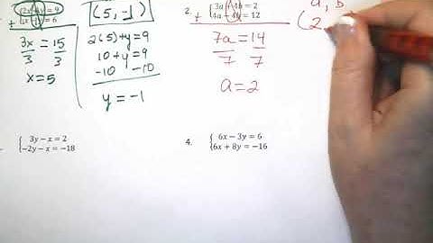9.3A Video Notes  8H Solving Systems of Equations by Elimination