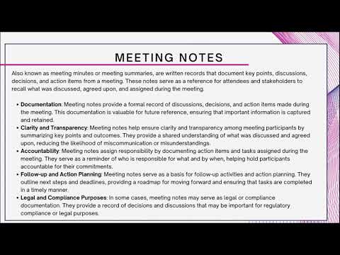 Module 3 - Project Management Document Templates - Meeting Notes