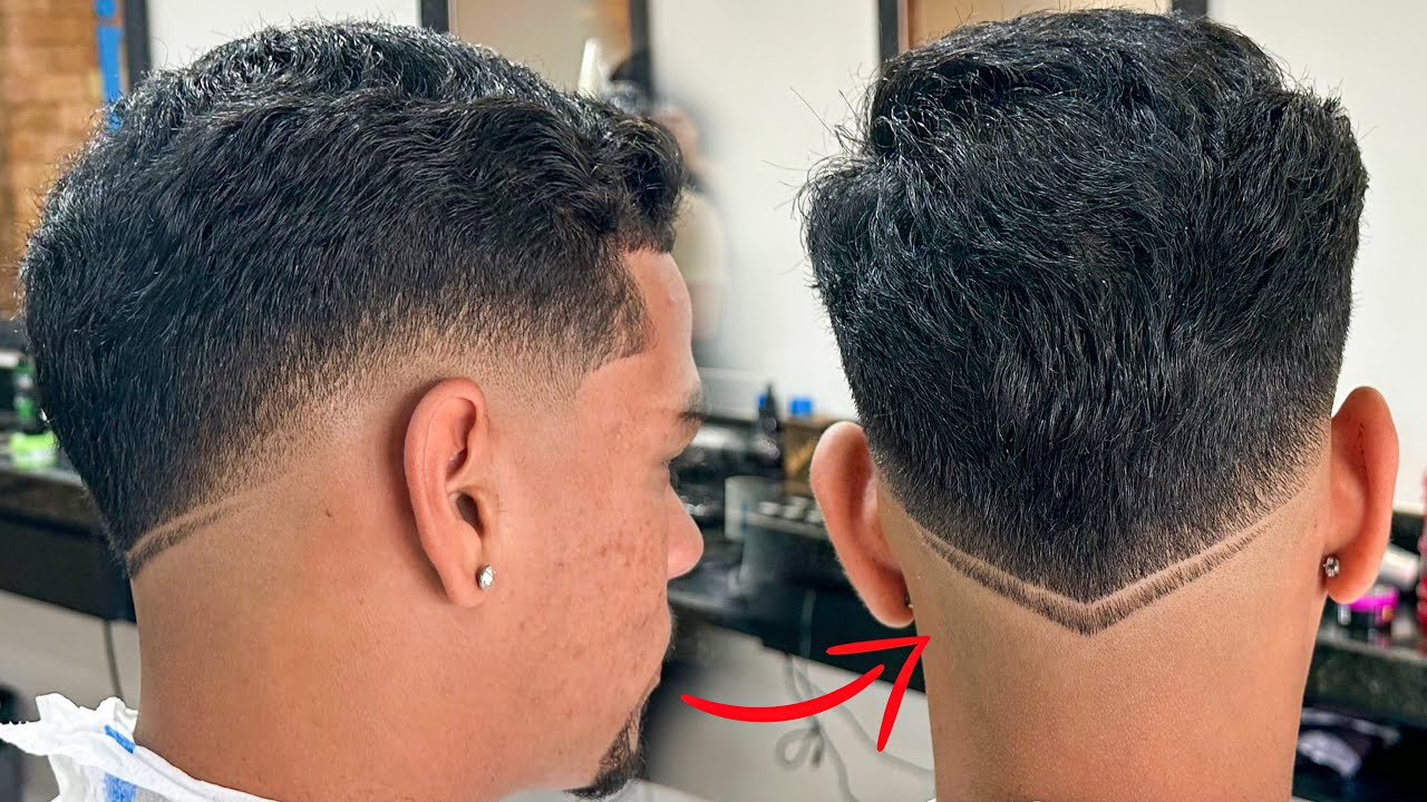 Tutorial🔥 COMO FAZER LOW FADE EM V - Degradê Baixo passo a passo 💈 ...