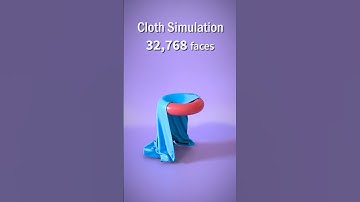 3D Cloth Simulation with Torus #blender3d #3dmaya #3dart
