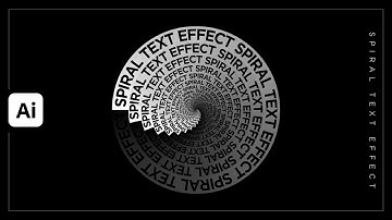 Modern Spiral Text Effect Design in adobe Illustrator | Spiral Text Effect | Illustrator Teaching