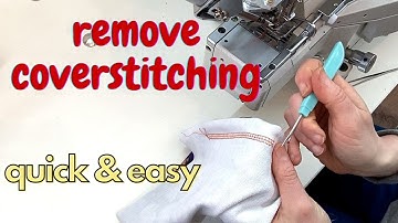 How to remove (unpick or undo) coverstitching. Juki MF 7923 top and bottom coverstitch.