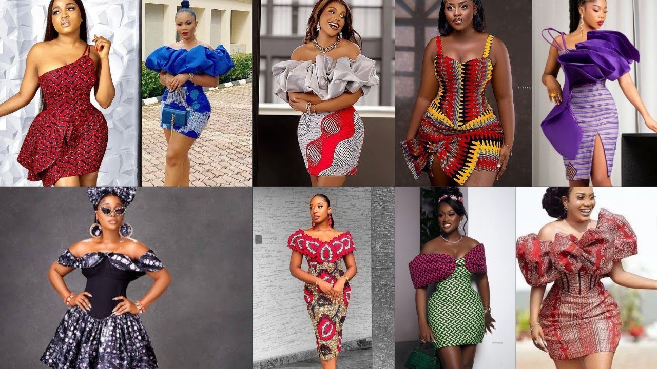 SophisticatedAnkara Fitted Short Dresses/ Gowns For Cute Ladies/ Best  African Print Fashion Styles