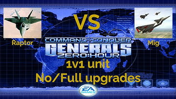 Command and Conquer Generals ZeroHour Raptor VS Mig Part 1
