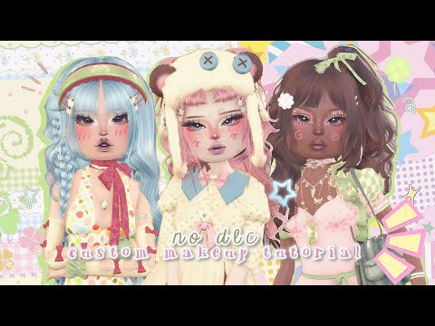 ⊹ ࣪ ˖ ໒꒱8 cute dti custom makeup tutorial☘️no dlc dtiᨳ𐔌՞҂ ˕ ֊՞𐦯ᜊ