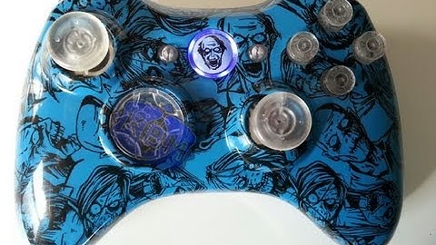 Blue Zombie Custom Xbox 360 Controller w/ Zombie Guide Button