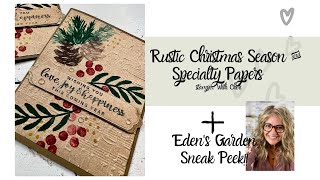 RUSTIC! Natural Christmas Season Card + Eden's Garden Sneak Peek! screenshot 2