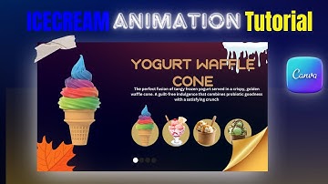 How to design animated Ice cream Tutorial | #canva #canvatutorial