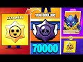 Tm yen kupa yolu ve brawl pass plus ragnarok dllern topladim  brawl stars sfr hesap