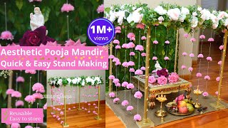 My husband said no to another Pooja Stand, I did this! | Ganapathi decoration ideas at home | Mandir