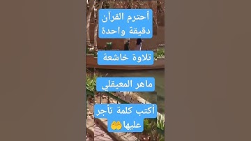 القران الكريم #ماهر_المعيقلي #تلاوة_خاشعة #و #راحة_نفسية
