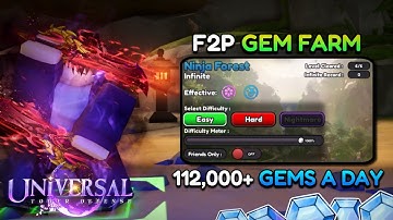 Fastest Way To Farm Gems In UTD | Universal Tower Defense