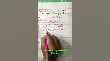 Prove that product of all the cube roots of unity is 1