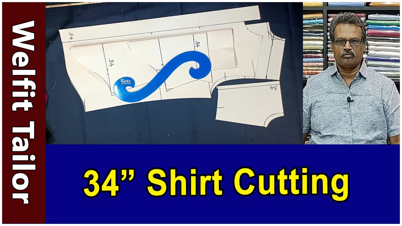 34 Inch Shirt Cutting Detailly Explained in Tamil | Welfit Tailor