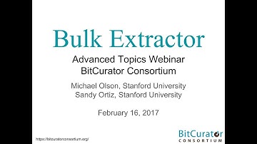BitCurator Consortium Webinar - bulk_extractor Beyond the Basics