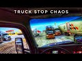 TRUCK STOP CHAOS | My Trucking Life | Vlog #2447