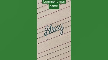 Stacy writing neatly in cursive. comment your name. #cursive #calligraphy #reels #shortviral