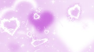 Y2k Blurred and Glittering Purple Stars and Hearts Background || 1 Hour Looped HD
