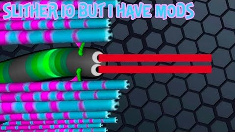 Slither io but I have mods (snakey rain ntl mod)