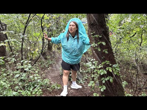 폭우내리는 야산에서 시작된 폭풍먹방 | 호명산 백패킹