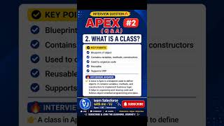 Apex Class Interview Q&amp;A #2 🔥 #Salesforce #Apex #Interview #LWC #Coding