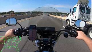 Cross Country Motorcycle ride from North Carolina to California (Time Lapse)