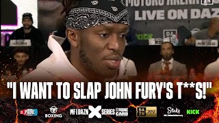 "I WANT TO SLAP JOHN FURY'S T**S!" - KSI sends a unique message to Tommy Fury