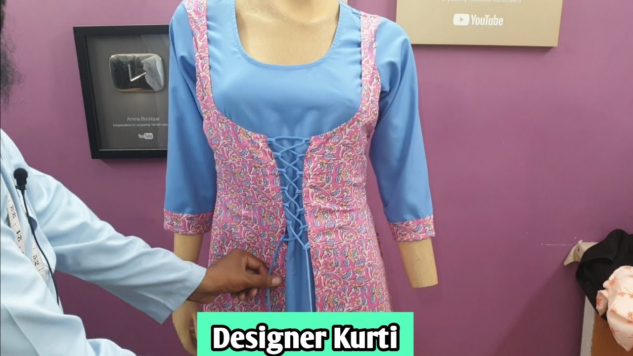 Double Layer Designer Kurti Cutting and Stitching | Kurti Designs | Zara Boutique