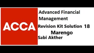 AFM Revision Kit Solution 18 Marengo