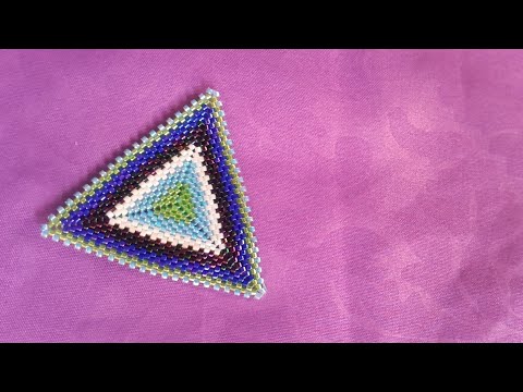 Схема треугольника из бисера