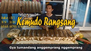 Notasi Gamelan Saron/Demung KEMUDO RANGSANG - Laras Pelog