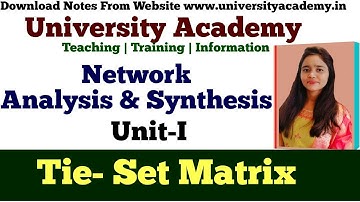 NAS4: Tie set matrix  | Link Currents | Branch Currents | Tie Set matrix solved problems