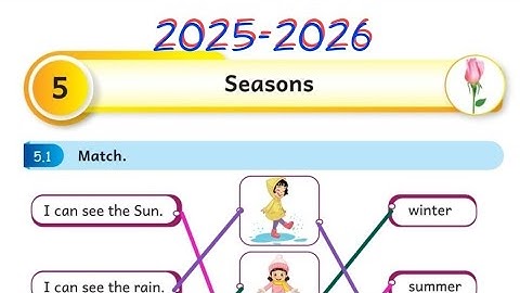 2025-2026 TERM 2 MOTTU ENGLISH UNIT 5 SEASONS Ennum ezhuthum workbook answers Mottu Malar page 