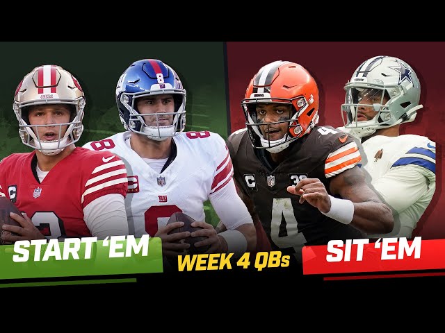 Start sit cheap week 4