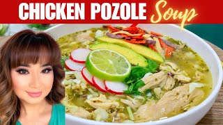 Mexican Green Chicken Pozole Soup | Pozole Verde