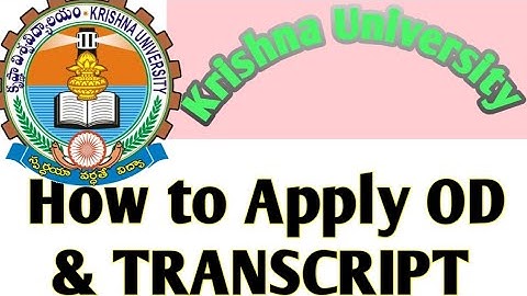#college||How to Apply || Original Document & Transcript || krishna university ||#krishnauniversity