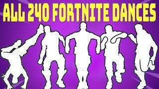 *ALL* 240 Fortnite Dances/Emotes (Season 1 to Season X)