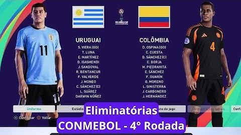🇺🇾 Uruguai 0 x 1 Colômbia 🇨🇴 - CONMEBOL Eliminatórias - 4° Rodada #efootball #playstation
