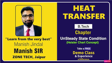 Lecture : HMT: UnSteady State Condition & Heisler Chart Concept  By Manish Sir