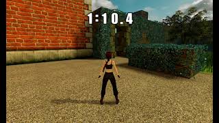 Tomb Raider II 1:10:4 Finish Obstacle Course (NO audio) Remastered