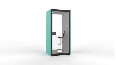 halumm Hi-Cube office pod phone booth all-round display.