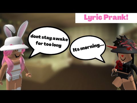 Death Bed Lyric Prank Roblox Youtube - roblox song lyrics prank