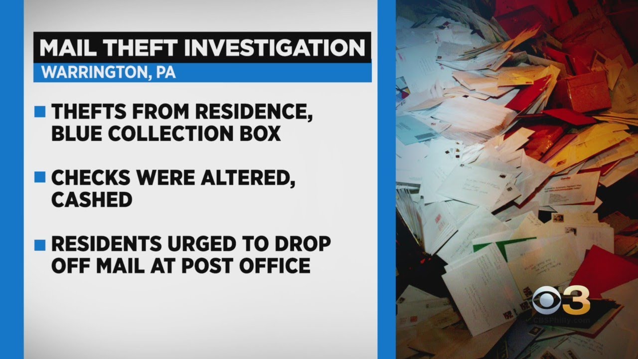 Mail Theft Investigation Underway In Bucks County YouTube