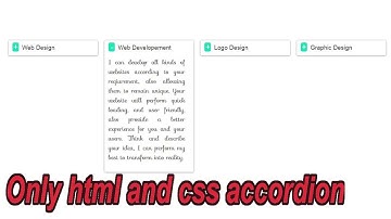 html and css accordion for add website | only html and css