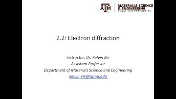2.2 - Electron diffraction